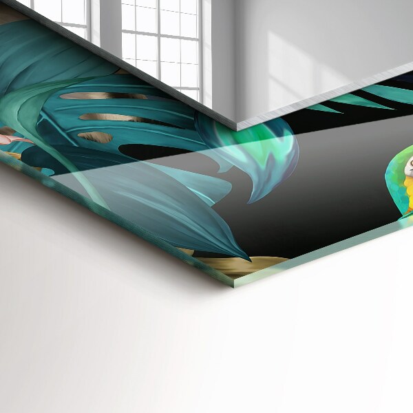 Perroquets avec un tigre dans la jungle