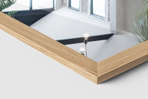 Miroir sur pied couleur chêne 36x156 cm