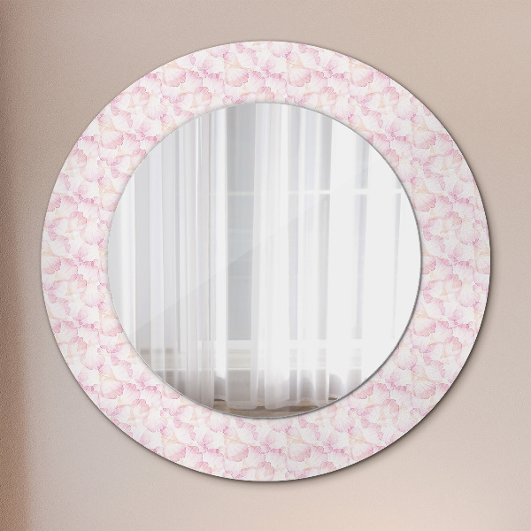 Miroir rond imprimé Pétales de fleurs
