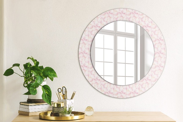 Miroir rond imprimé Pétales de fleurs