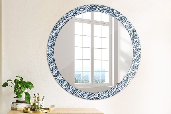 Miroir rond imprimé Feuilles