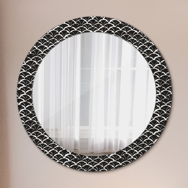 Miroir rond avec décoration Écailles orientales