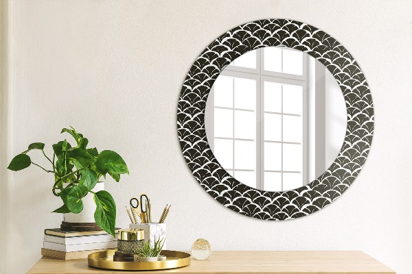 Miroir rond avec décoration Écailles orientales