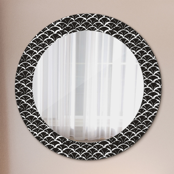 Miroir rond avec décoration Écailles orientales