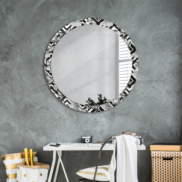 Miroir rond avec décoration Colibri