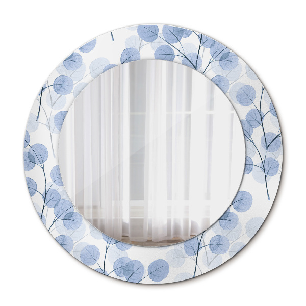 Miroir rond cadre avec impression Branches de chargement