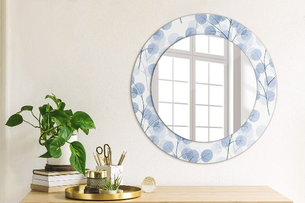Miroir rond cadre avec impression Branches de chargement