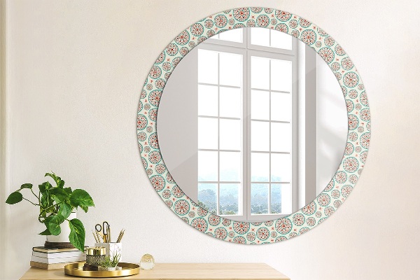 Miroir rond avec décoration Motif boho