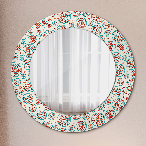 Miroir rond avec décoration Motif boho
