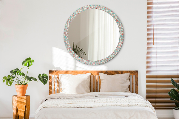 Miroir rond avec décoration Motif boho
