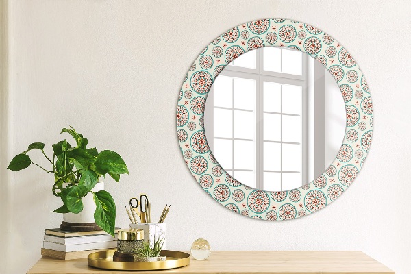 Miroir rond avec décoration Motif boho