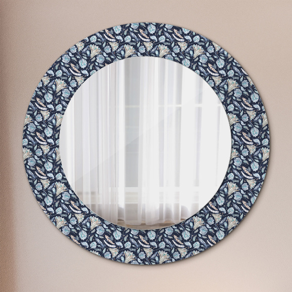 Miroir rond imprimé Motif boho