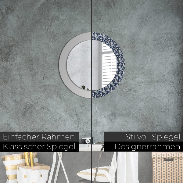 Miroir rond imprimé Motif boho
