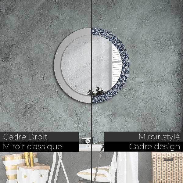 Miroir rond imprimé Motif boho