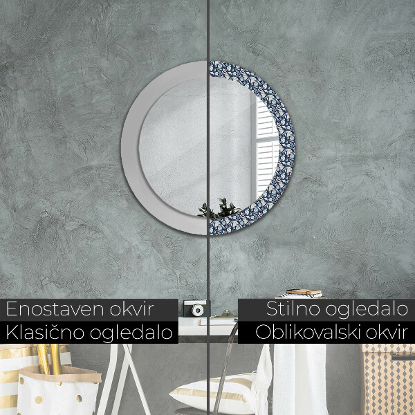 Miroir rond imprimé Motif boho