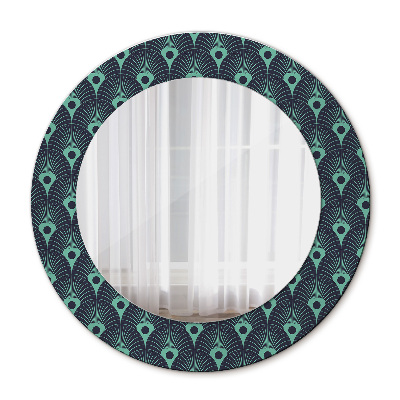 Miroir rond imprimé Motif floral