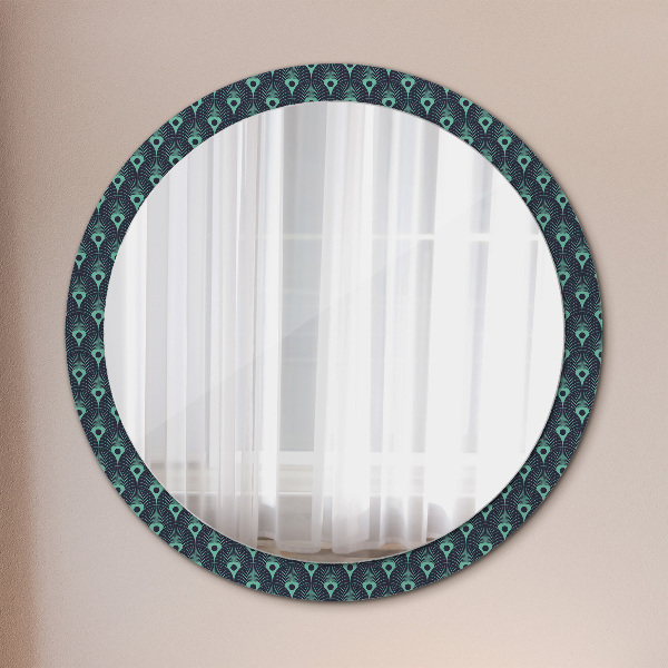 Miroir rond imprimé Motif floral