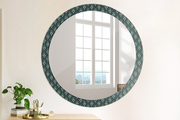 Miroir rond imprimé Motif floral