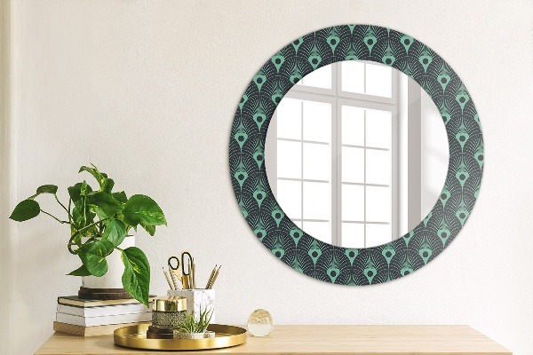 Miroir rond imprimé Motif floral