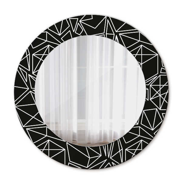Miroir rond imprimé Schéma géométrique