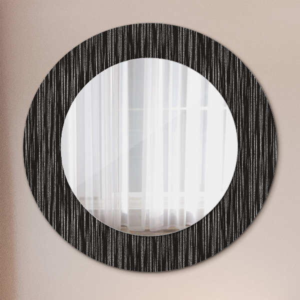 Miroir rond avec décoration Abstrait métallique