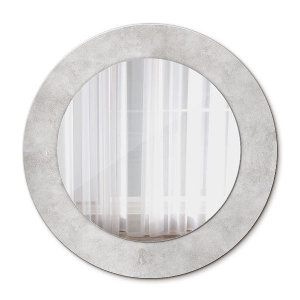 Miroir rond avec décoration Texture en béton