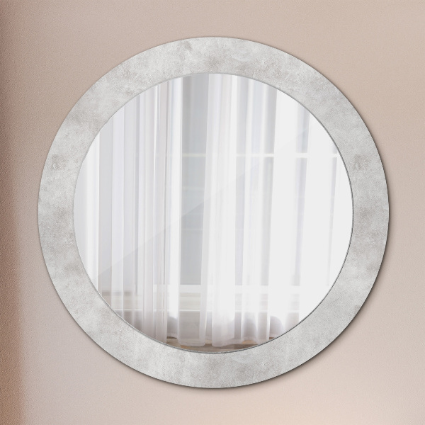 Miroir rond avec décoration Texture en béton