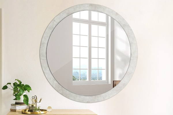 Miroir rond avec décoration Texture en béton