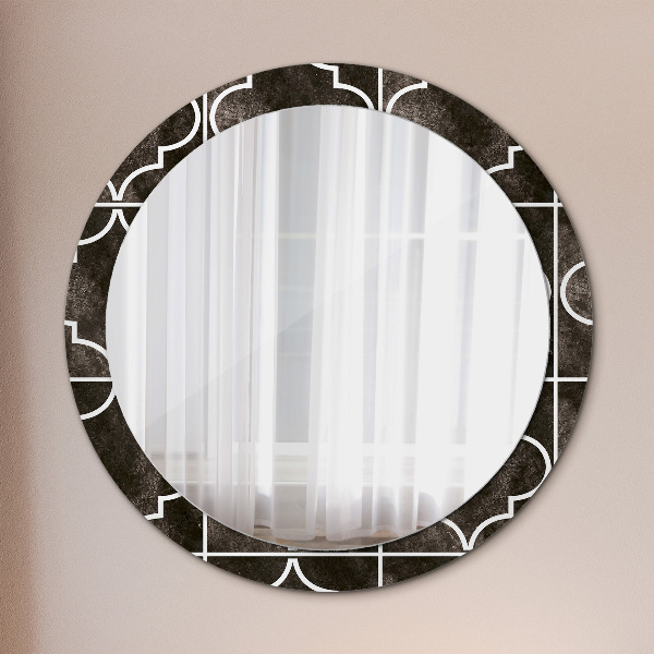 Miroir rond avec décoration Carreaux antiques