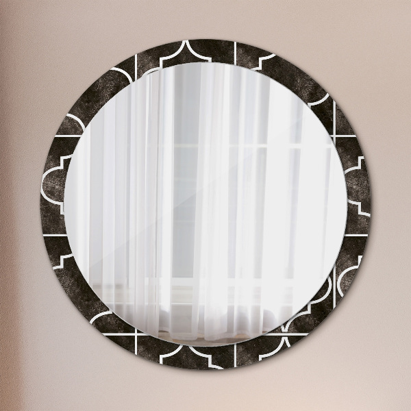 Miroir rond avec décoration Carreaux antiques