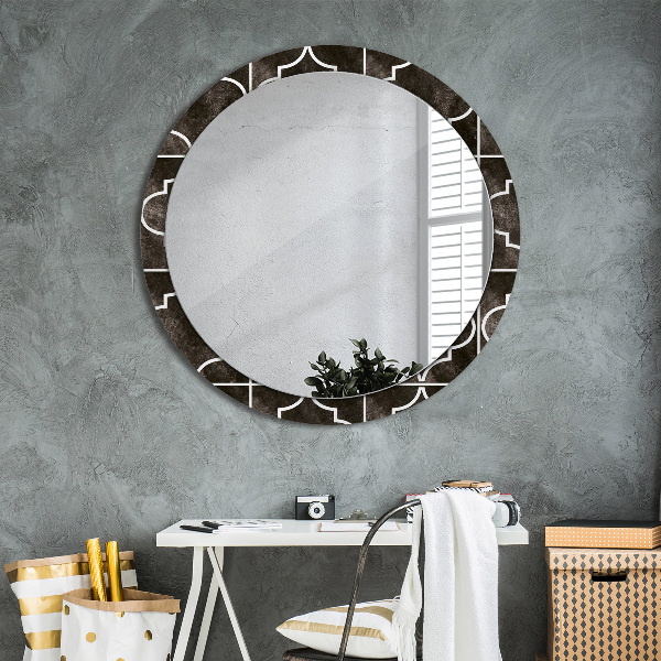 Miroir rond avec décoration Carreaux antiques