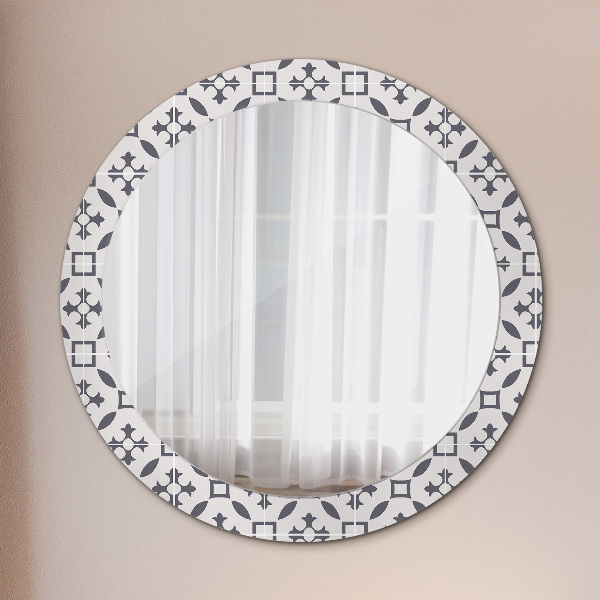 Miroir rond avec décoration Carreaux antiques