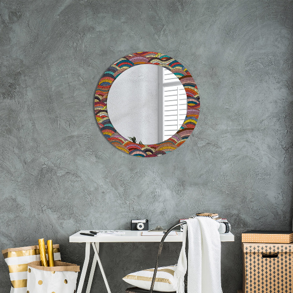 Miroir rond avec décoration Ornement bohémique
