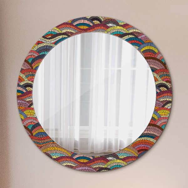 Miroir rond avec décoration Ornement bohémique