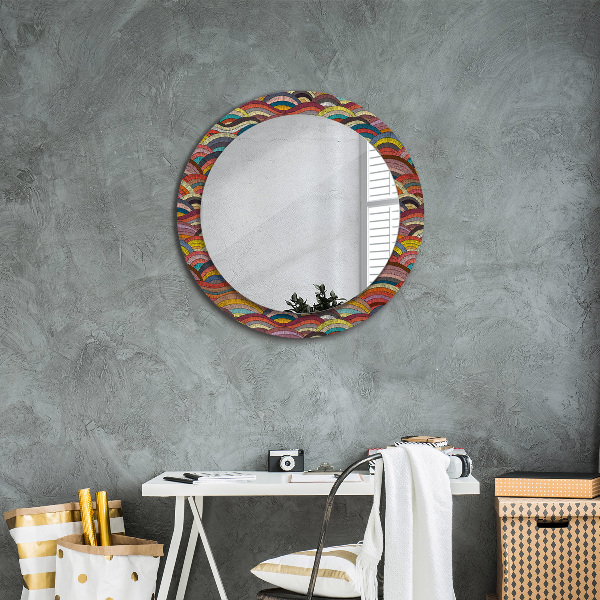 Miroir rond avec décoration Ornement bohémique