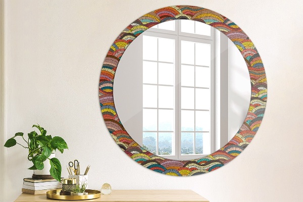 Miroir rond avec décoration Ornement bohémique