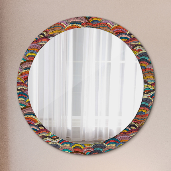 Miroir rond avec décoration Ornement bohémique