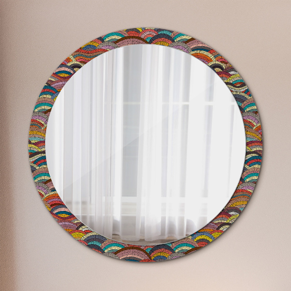 Miroir rond avec décoration Ornement bohémique