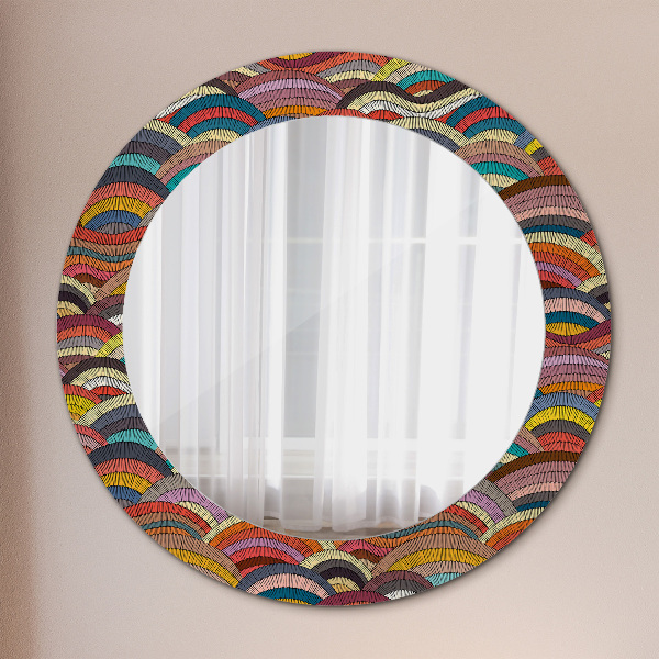 Miroir rond avec décoration Ornement bohémique