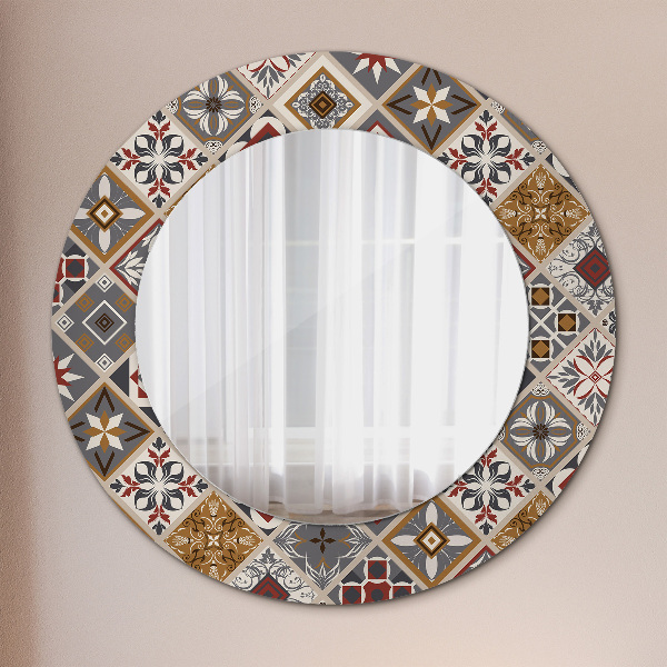 Miroir rond avec décoration Motif turc