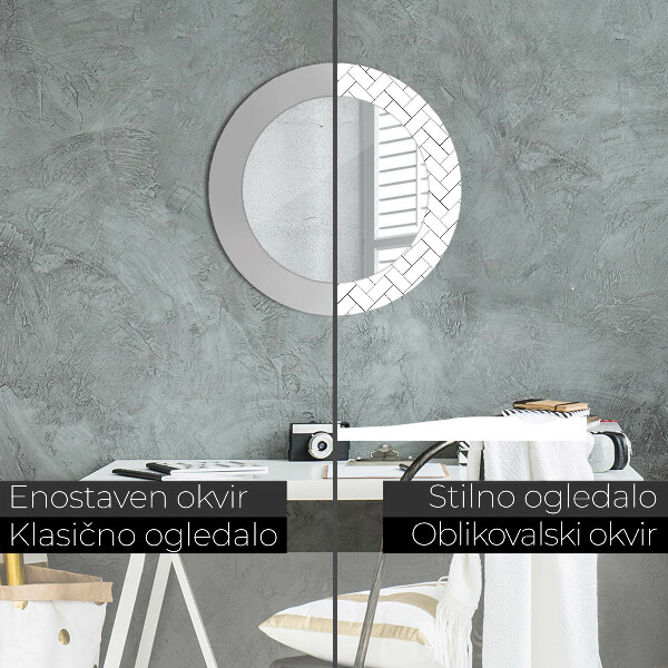 Miroir rond imprimé Héristier