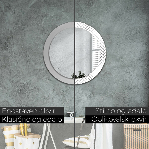 Miroir rond imprimé Héristier