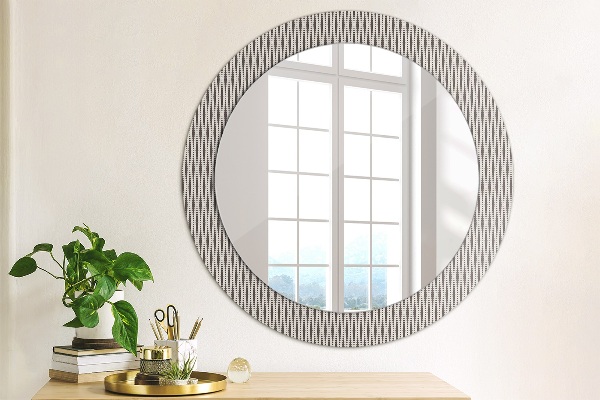 Miroir rond imprimé Motif de points géométriques