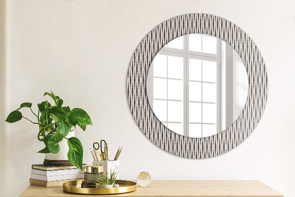 Miroir rond imprimé Motif de points géométriques