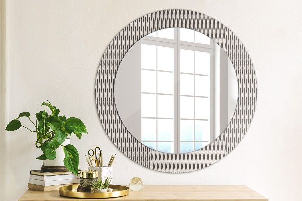Miroir rond imprimé Motif de points géométriques