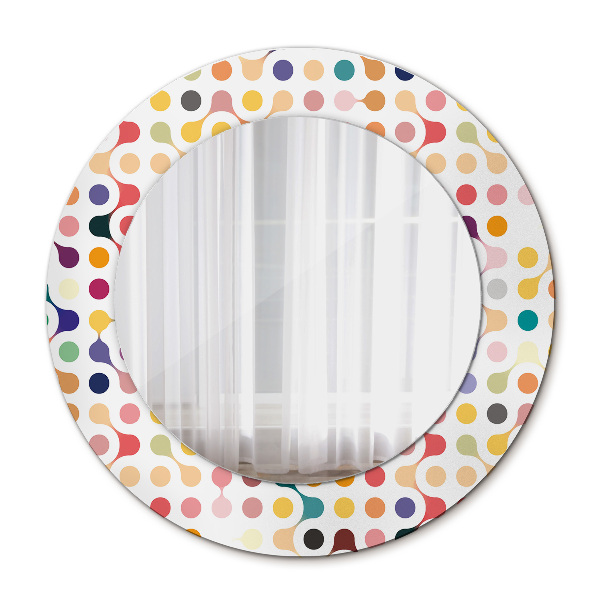 Miroir rond cadre avec impression Transparent multiples