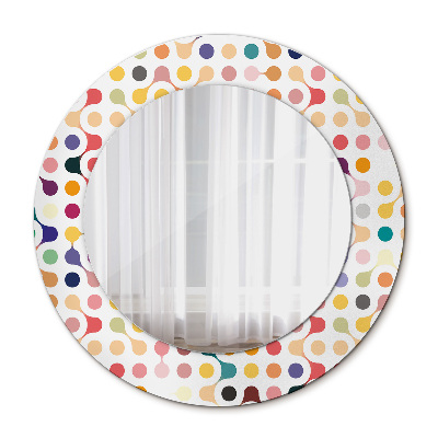 Miroir rond cadre avec impression Transparent multiples