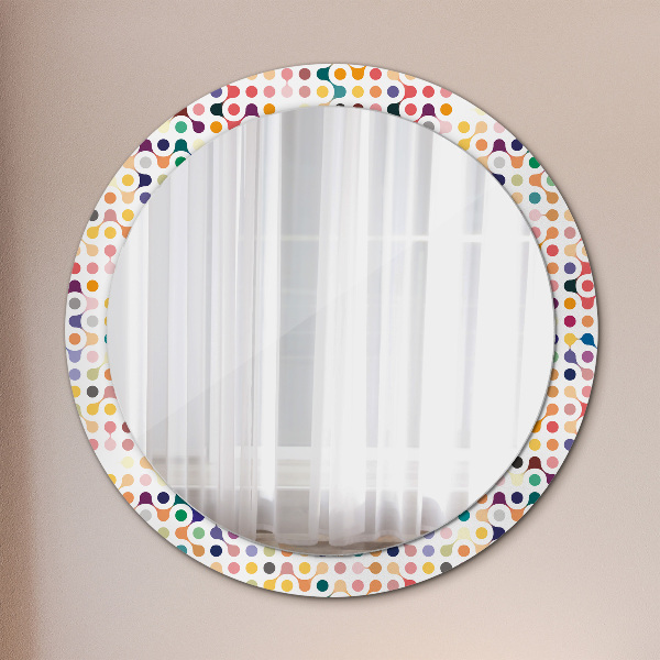 Miroir rond cadre avec impression Transparent multiples