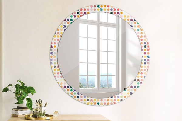 Miroir rond cadre avec impression Transparent multiples