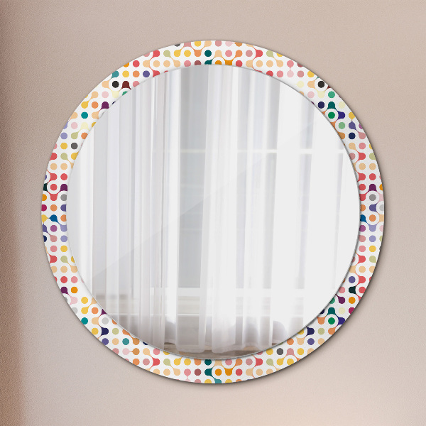Miroir rond cadre avec impression Transparent multiples